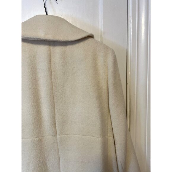 Harve Benard Cream Wool Coat - Picture 9 of 14